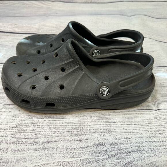 Crocs Ralen Lined Black Slide on Clogs Men Size 7 Women Size 9 - Picture 1 of 7
